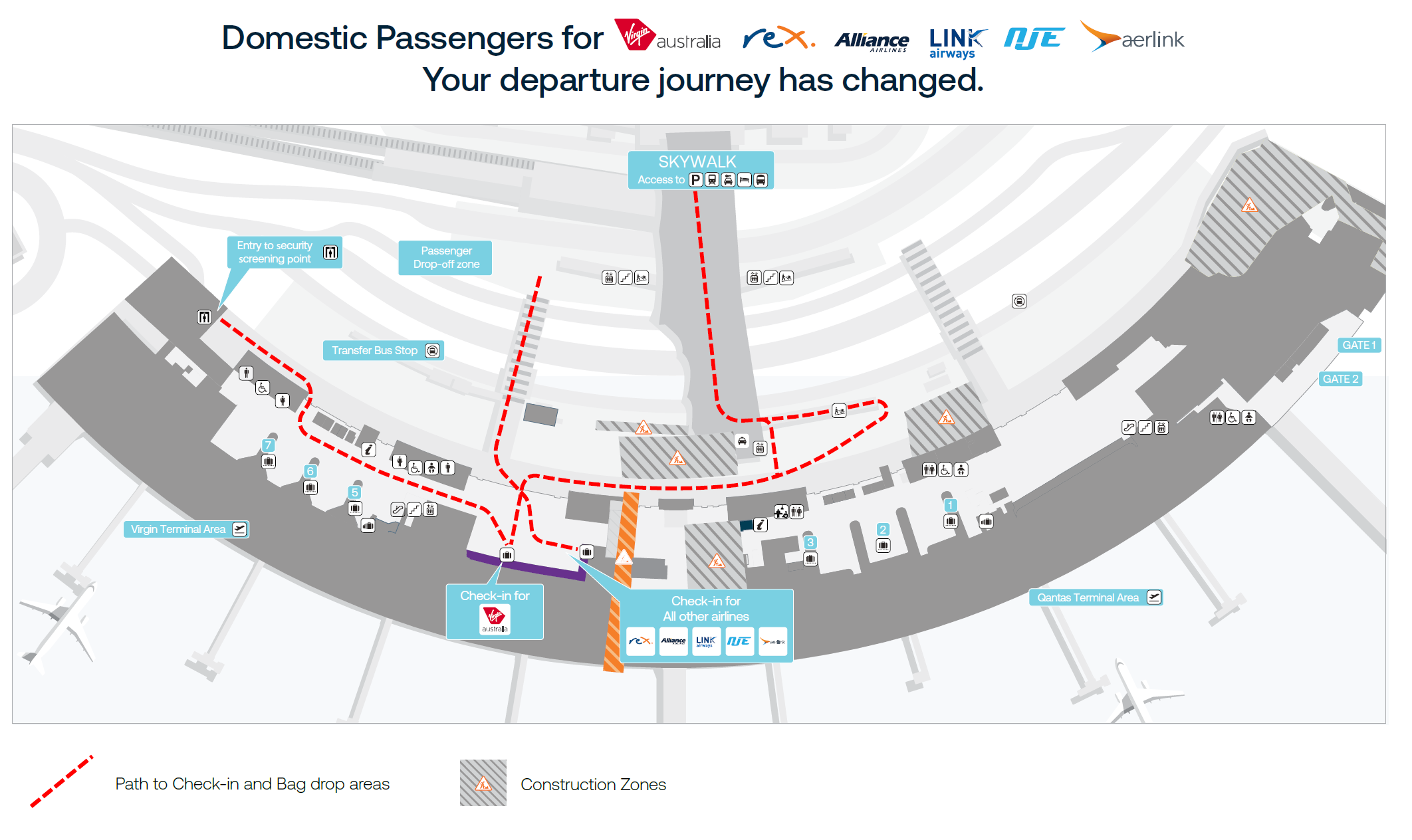 Map for Domestic Terminal July 2025 Map for Domestic Terminal July 2025