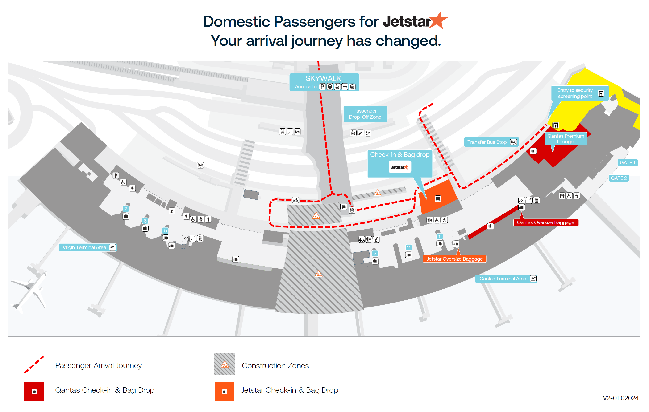 Jetstar Passenger update map Jetstar Passenger update map