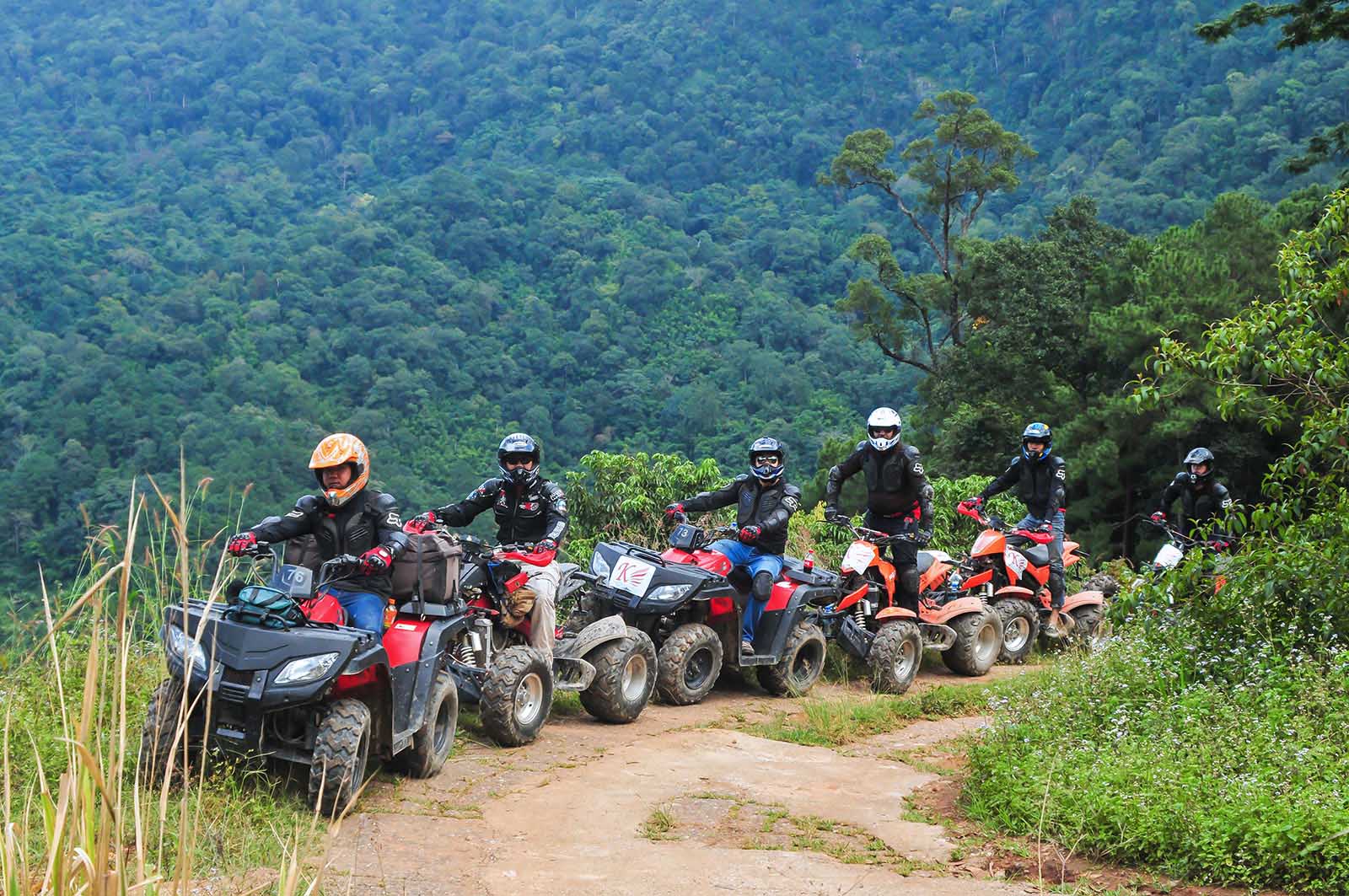 Wild ride on quad bikes through the jungle, near Chiang Mai