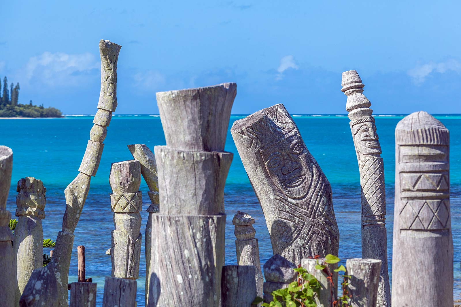 Isle of Pines totems in New Caledonia