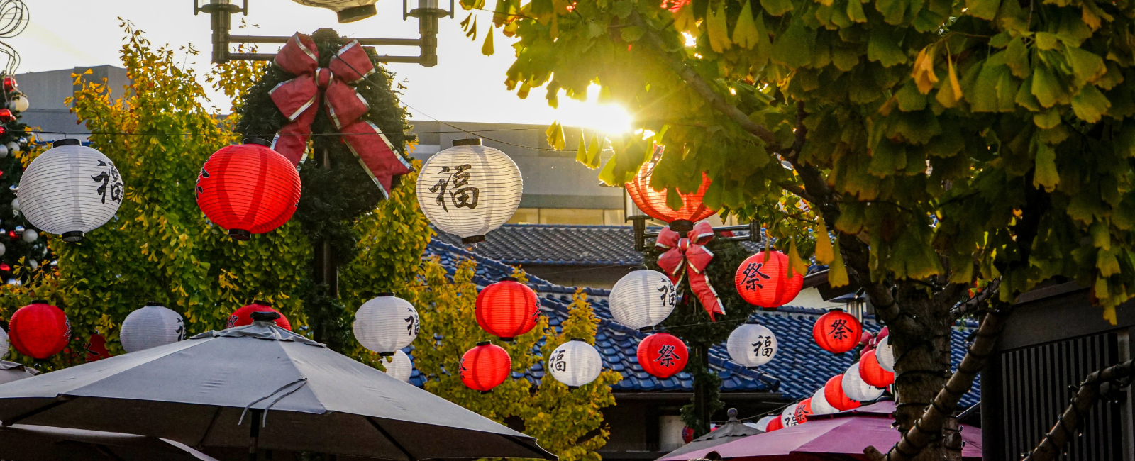 Little Tokyo LA with Japanese lanterns