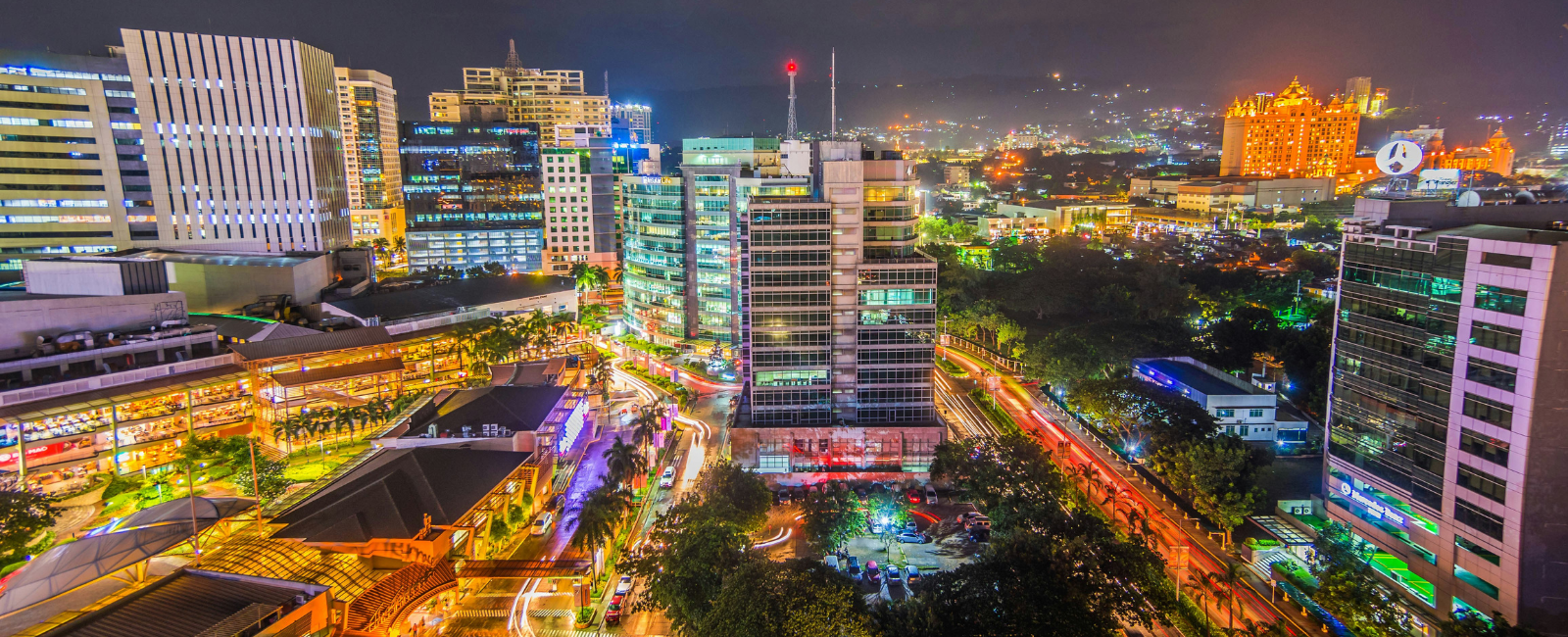 Cebu City lights at night