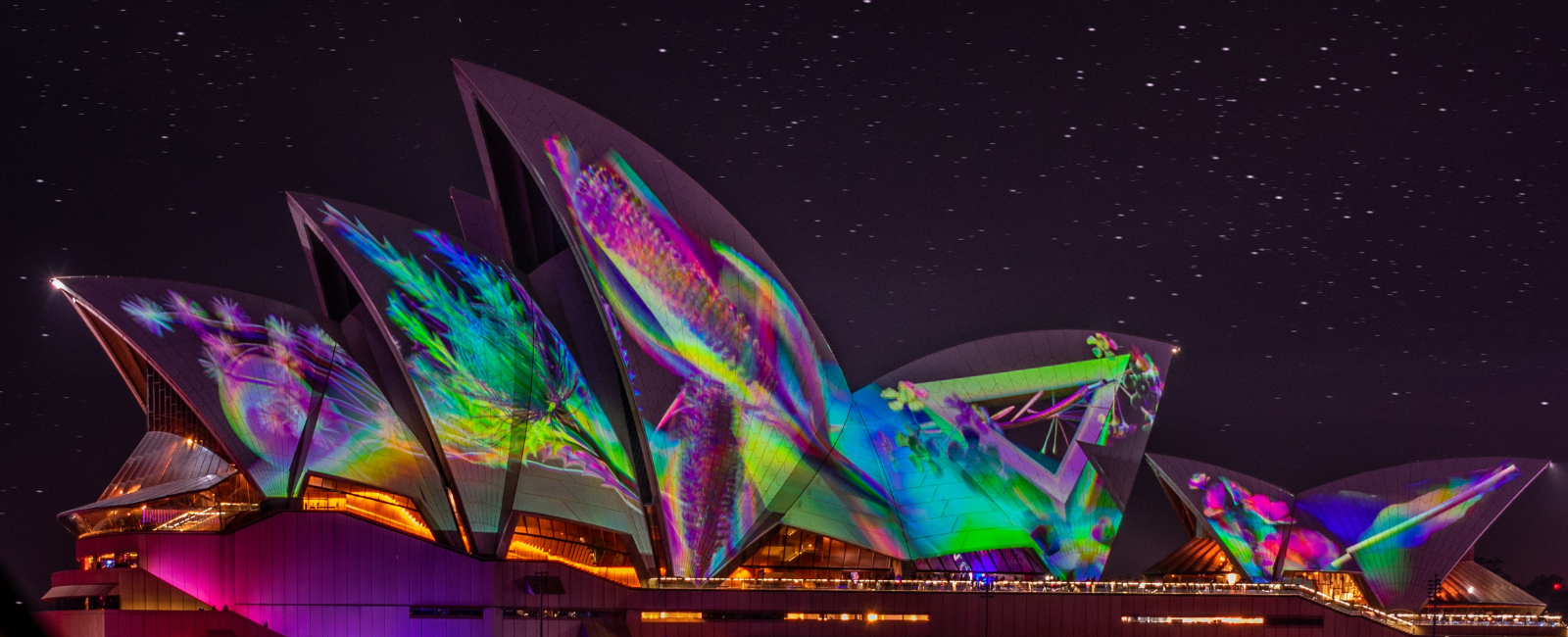 Sydney, Australia Sydney Opera House with light display