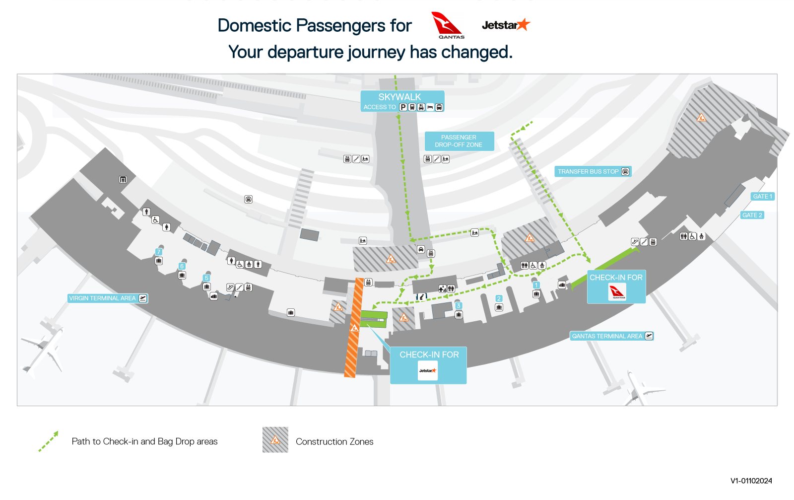 Qantas and Jetstar map from 1 October