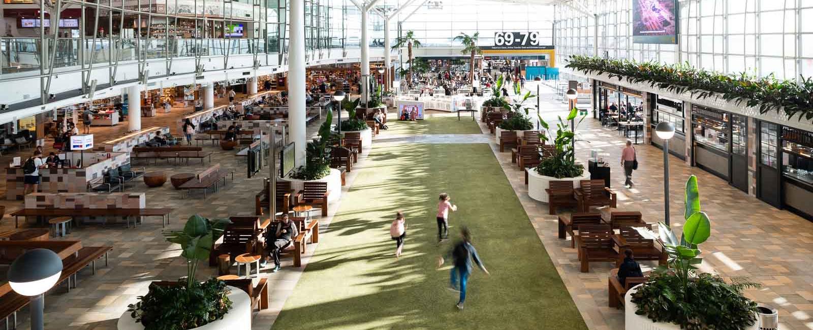 The Village Green at the International Terminal Brisbane | How to prepare for a long-haul flight