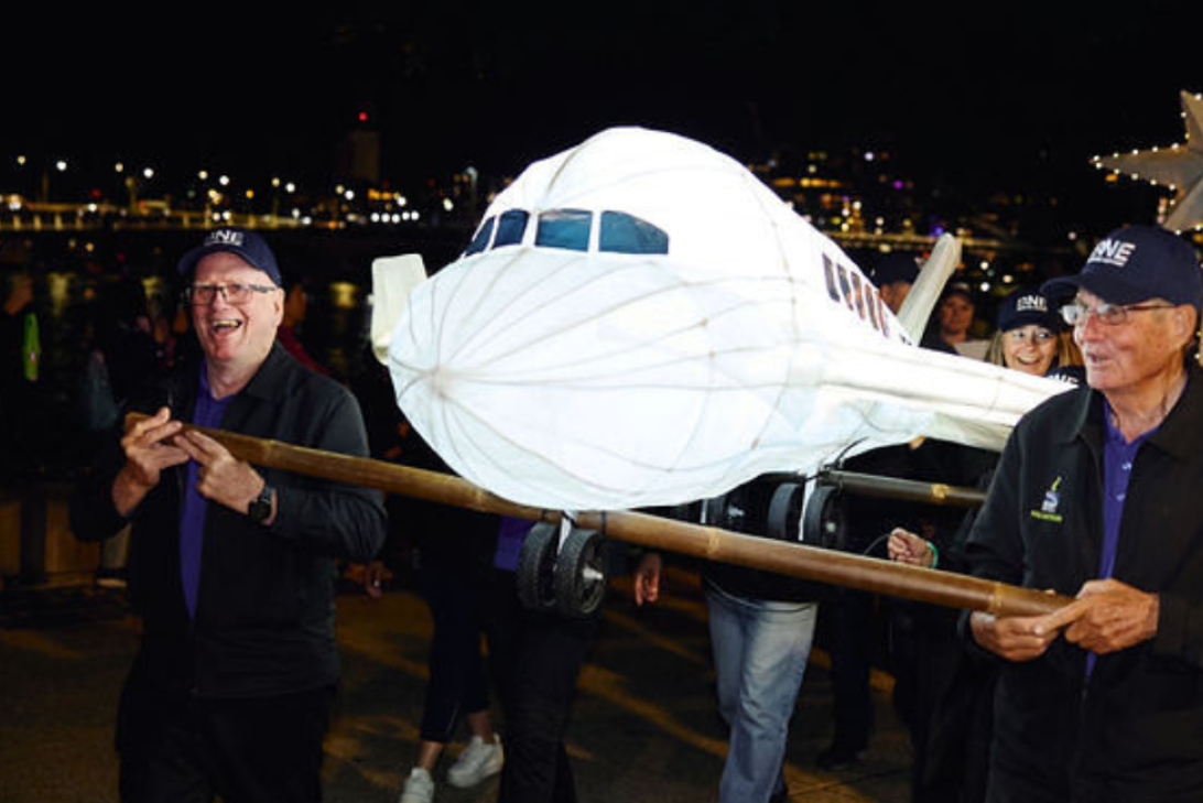 Brisbane Airport lantern at LUMINOUS parade