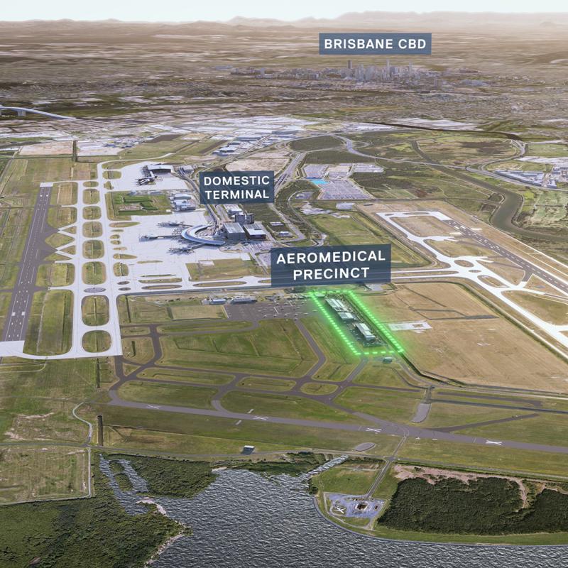 Map of the new Aeromedical Precinct location